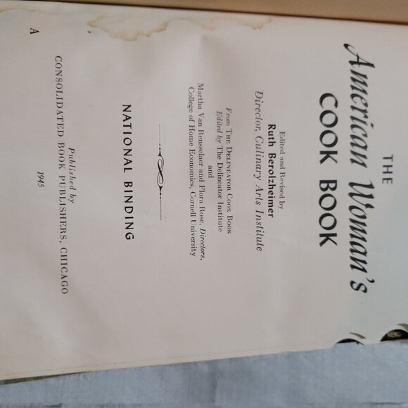 The American Womans Cook Book National Binding 1945 Edition By Ruth Berolzheimer - Picture 6 of 7